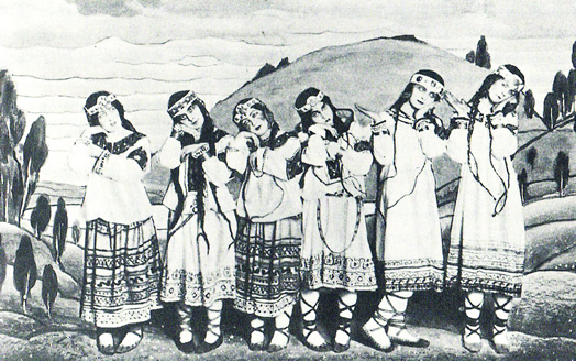 Dancers from the original 1913 production of "Rite of Spring"
