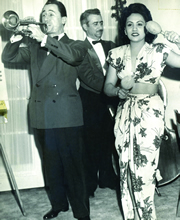 Emilio de los Reyes and his wife, Irma Rodriguez, at the Flagler Hotel in the Catskills in 1949.