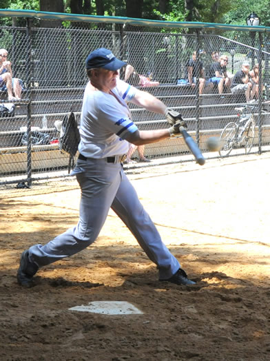 A base hit for manager Clint Sharman