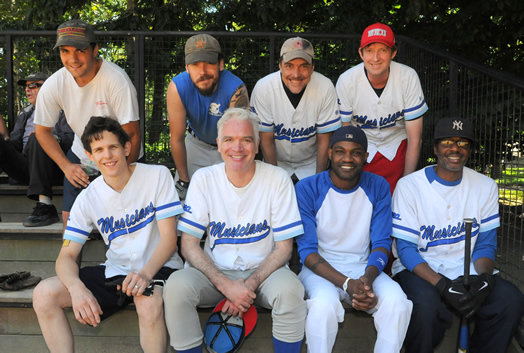 The Local 802 Musicians P.M. team Front row (left to right): Sammy Oatts (manager), Steve Gevedon, Bryant Snyder, Kevin Batchelor Row 2: Ben Hankle, Malcolm Madera, Pat Dabdoub, Gary Marlin