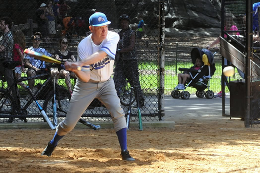 ...and Steve Gevedon at the plate