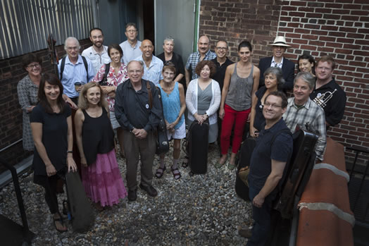 STICKING TOGETHER: Musicians of the New York City Opera relax after a recent rehearsal the the opera "Anna Nicole" at BAM.