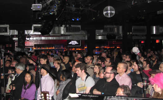 UNITED, WE STAND: Supporters of artists' rights packed a concert and rally by the Content Creators Coalition in late February at Le Poisson Rouge. The new organization vows to mobilize creative artists; its first campaign revolves around radio performance rights. Photo: Abby Martin