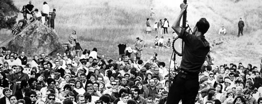 Pete Seeger performing in a scene from the movie "Pete Seeger: The Power of Song."