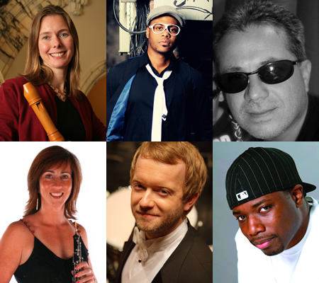 Top row: Tricia van Oers, Alonzo Harris, Joaquin Rodriguez. Bottom row: Heather Donnelly, Jason Haaheim, Stix Bones