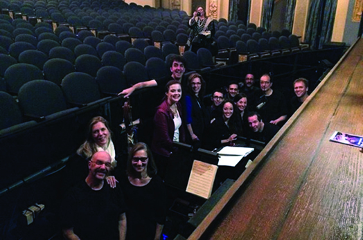 OPEN PIT: When musicians are given more space to shine, the magic of live music comes through even better. Above, the Local 802 musicians in “The Bridges of Madison County” enjoyed an open pit and a raised floor to make the musicians as visible as possible.  The show, which recently closed at the Schoenfeld Theater, won Tony nominations for best orchestration and best score.