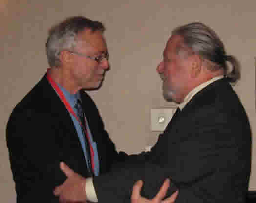 Local 802 member Joseph Rutkowski (left) and his teacher, Lawrence Sobol. Photo: Vicki Jones Raspina