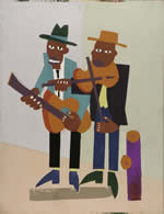 "Street Musicians" by the Harlem Renaissance painter William H. Johnson (1901-1970)