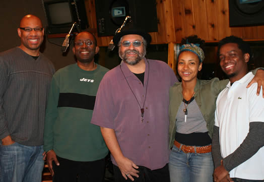 Joe Lovano with his group Us Five, including drummers Otis Brown III and Francisco Mela, bassist Esperanza Spalding and pianist James Weidman. The band was awarded Best Small Ensemble of the Year by the Jazz Journalists Association. Photo: Eugina Morrison