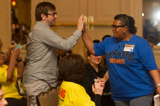 Activists get inspired at the National Organizers Workshop.