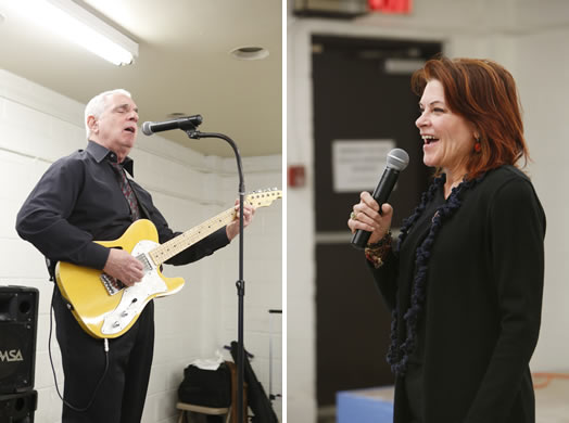 Local 802 members Richard Frank and Rosanne Cash kicked off the inaugural event of MusicianFest, a program to bring free music to older adults, sponsored in part by the Music Performance Trust Fund. Photos by Kate Glicksberg.