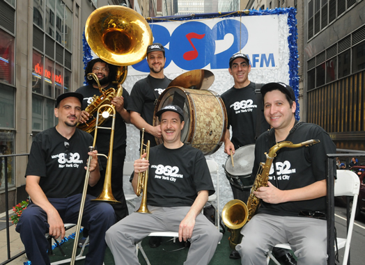 LABOR SPIRIT! Local 802 musicians performed at last year's labor rally. Photo by Walter Karling.