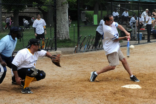 Base hit for Jim Dos Santos