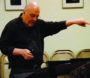 Glen Daum in action rehearsing the 48th Street Big Band.