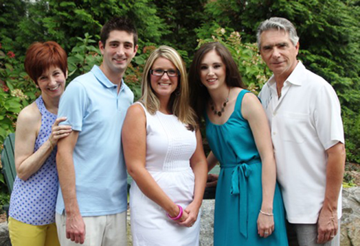 Michael Keller and wife Pamela, son Zachary, daughter-in-law Christin and daughter Alexis