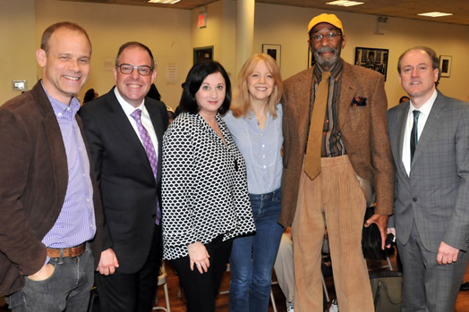 Todd Weeks, Bill Charlap, Renee Rosnes, Maria Schneider, Ron Carter and Local 802 Recording VP Andy Schwartz.