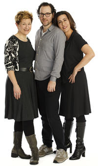 Some of the creators of "Fun Home": Lisa Kron (book and lyrics), Sam Gold (director) and Jeanine Tesori (music). Photo: Joan Marcus.