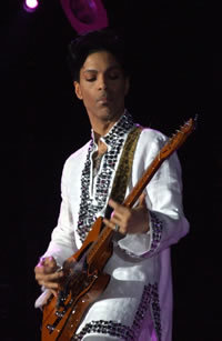Prince in 2008. The singer and guitarist died on April 21 at the age of 57. He had been a member of AFM Local 30-73 (Minneapolis - St. Paul). Photo by Penner via Wikipedia