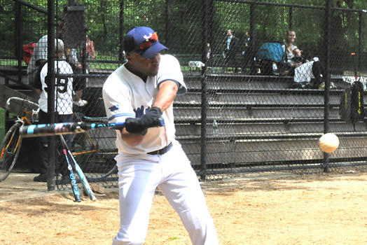 Shawn T. Andrew eyes a fastball.