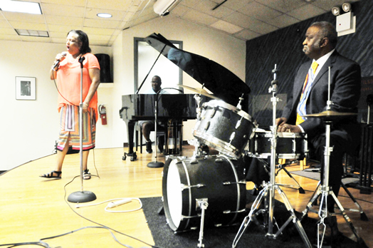 From left: Fran McIntyre, Eustace Johnson and Bernard "Pretty" Purdie.