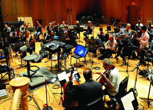 RECORDING, UNION STYLE: Local 802 musicians recently recorded the score to the 2016 Coen brothers' movie "Hail, Caesar" at the DiMenna Center under a union contract. Photo: Walter Karling.