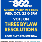 MEMBERSHIP MEETING (OCT. 22)