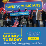 Support NYC Musicians on #GivingTuesday