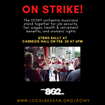 Strike rally at Carnegie Hall to support the DCINY Orchestra