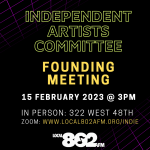 INDEPENDENT ARTISTS COMMITTEE (FOUNDING MEETING!)