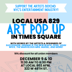 POP-UP ART SHOW & ART SALE AT LOCAL 802